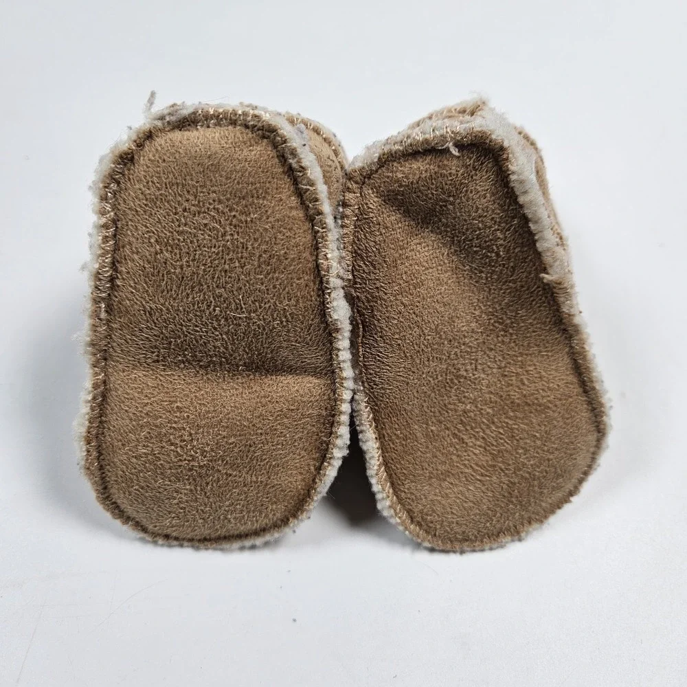 Baby Gap Shearling Brown‎ Boots Shoes Sherpa Lined Brown 0-3 Months Infant NEW